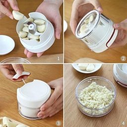 Mini Processador Triturador Manual 2 Lâminas Inox Livon - 8
