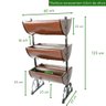 Horta Vertical 6 Jardineiras Marrom Suporte para Plantas - 4