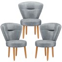 Ver imagem 1 de Conjunto 3 Poltronas Decor Moderna para Estúdio de Beleza Sala de Jantar Reforçado Tecido Veludo