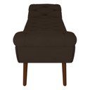 Ver imagem 4 de Puff Recamier Calçadeira 140cm Pés Palito Madeira Vêneto P02 Veludo Marrom - Mpozenato