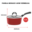 Ver mais imagens de Jogo de Panelas Tramontina Antiaderente Cooktop Fogão Indução Monaco Vermelha Kit 8 Peças