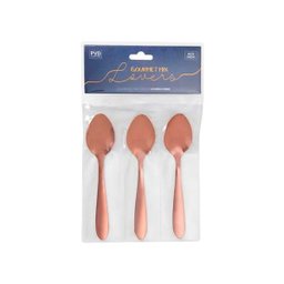 COLHER CHA LOVERS GOURMET MIX COBRE - 3 PECAS - 1