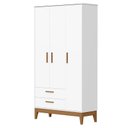 Ver imagem 2 de Guarda Roupa Infantil Flip 3 Portas com Cômoda Infantil Sapateira Flip Branco Acetinado - Reller