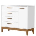 Ver imagem 6 de Guarda Roupa Infantil Flip 3 Portas com Cômoda Infantil Sapateira Flip Branco Acetinado - Reller