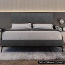 Ver imagem 7 de Cama Casal Queen com Cabeceira 165cm Pés Metálicos Elisa S05 Veludo Preto - Mpozenato