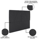 Ver imagem 4 de Cama Casal Queen com Cabeceira 165cm Pés Metálicos Elisa S05 Veludo Preto - Mpozenato
