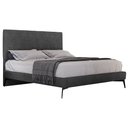 Ver imagem 1 de Cama Casal Queen com Cabeceira 165cm Pés Metálicos Elisa S05 Veludo Preto - Mpozenato