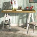 Ver imagem 1 de Mesa Escrivaninha Art II 4 Prateleiras Olmo/Branco - Artany