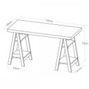 Ver imagem 5 de Mesa Escrivaninha Art II 4 Prateleiras Olmo/Preto - Artany