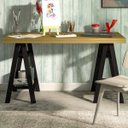 Ver imagem 1 de Mesa Escrivaninha Art II 4 Prateleiras Olmo/Preto - Artany