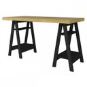 Ver imagem 4 de Mesa Escrivaninha Art II 4 Prateleiras Olmo/Preto - Artany