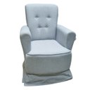 Ver imagem 2 de Poltrona de Amamentação Bella com Balanço e Pufe em Linho