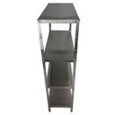 Ver imagem 3 de Estante Aço Inox Desmontável 90x38x150 cm 4 Planos Nortinox