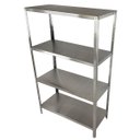 Ver imagem 1 de Estante Aço Inox Desmontável 90x38x150 cm 4 Planos Nortinox