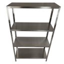 Ver imagem 2 de Estante Aço Inox Desmontável 90x38x150 cm 4 Planos Nortinox