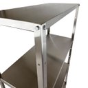 Ver imagem 5 de Estante Aço Inox Desmontável 90x38x150 cm 4 Planos Nortinox