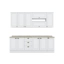 Ver imagem 2 de Cozinha Compacta 10 Peças 100% MDF 11 Portas 3 Gavetas Americana Henn
