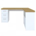 Ver imagem 4 de Mesa Escrivaninha Mali 3 Gavetas Olmo/branco - Artany