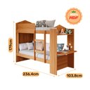 Ver imagem 4 de Beliche Solteiro com Escada Grade e Escrivaninha 100% MDF Nature Duda - CIMOL