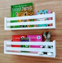 Ver imagem 2 de 2 Prateleiras de Livros Mdf de Parede Nicho Porta Livros Infantil Estante Revisteiro Para Sala de Le