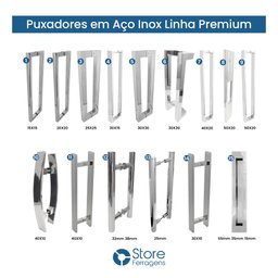 Kit Porta de Correr de Vidro 2mt até 120 Kg Aço Inox - 7