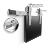 Kit Porta de Correr de Vidro 2mt até 120 Kg Aço Inox - 3
