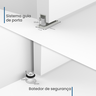 Kit Porta de Correr de Vidro 2mt até 120 Kg Aço Inox - 5
