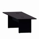 Ver imagem 4 de Mesa de Reunião Escritório 300cm x 110cm 08 Pessoas 2 Caixas para Tomadas 100% MDF Preto F5 Office