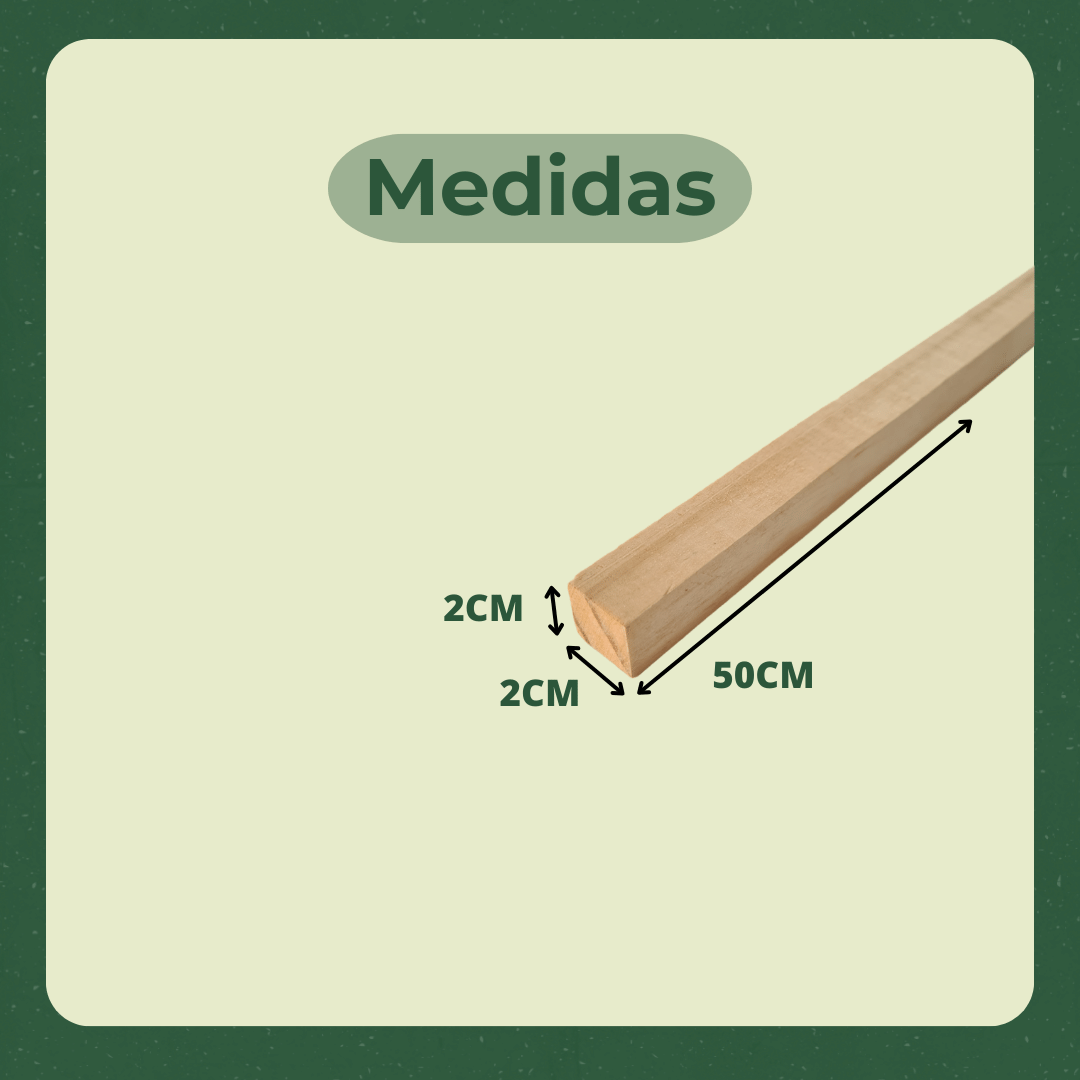 40 Ripas/Sarrafos de 2x2x50 cm Madeira de Pinus - 3