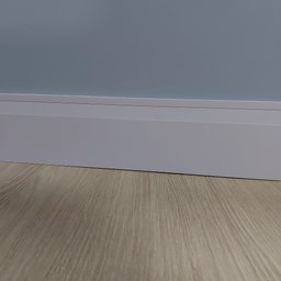 Kit 10 Barras de Rodapé de Poliestireno 10cm Frisado Branco (10x1x240cm) - 7