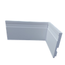 Ver imagem 1 de Kit 10 Barras de Rodapé de Poliestireno 10cm Frisado Branco (10x1x240cm)