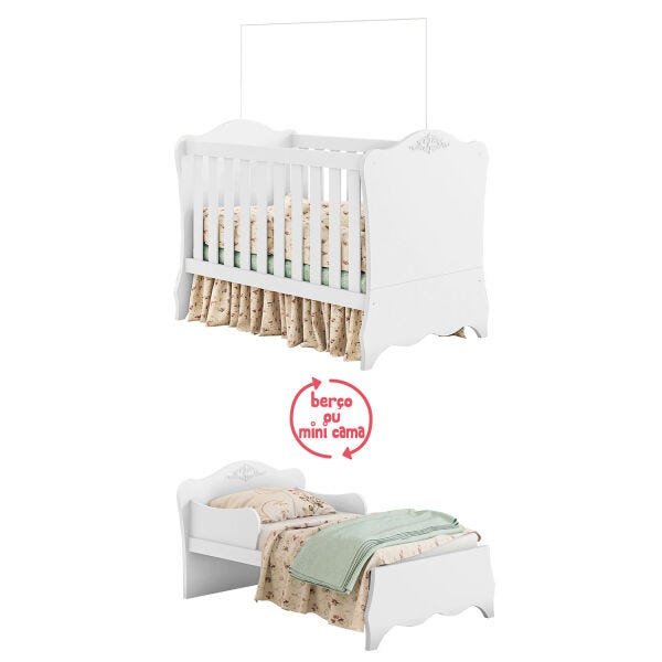 Berço Mini Cama Classic 70 Branco Atóxico Móveis Estrela - 4