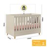Berço Mini Cama Retrô Milka 70 Off White Atóxico Móveis Estrela - 4