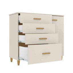 Cômoda Retro Milka Off White Atóxico Móveis Estrela - 3