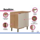 Ver imagem 5 de Balcão Cozinha Modulado Bless Canto 1 Porta 93cm Jequitiba/Off Linea