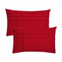 Ver imagem 1 de Kit 2 Capas para Almofada Drapeada Line T Retangular em Veludo Várias Cores Cor:vermelho