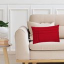 Ver imagem 2 de Kit 2 Capas para Almofada Drapeada Line T Retangular em Veludo Várias Cores Cor:vermelho