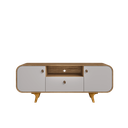 Ver imagem 4 de Rack Tv Ate 55 Polegadas 2 Porta 1 Gaveta Design Moderno:cinamomo/ Off-white