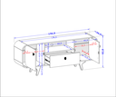 Ver imagem 5 de Rack Tv Ate 55 Polegadas 2 Porta 1 Gaveta Design Moderno:cinamomo/ Off-white