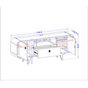 Ver imagem 5 de Rack Tv Ate 55 Polegadas 2 Porta 1 Gaveta Design Moderno:cinamomo/ Off-white