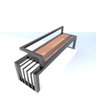 Banco de Madeira e Ferro Estilo Industrial Castanho 1,50 X 0,50 X 0,45 - 4