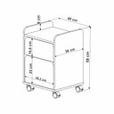 Ver imagem 2 de Gaveteiro Volante 2 Gavetas 40cm Hanover/branco Home Office Flexus Artesano