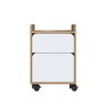 Gaveteiro Volante 2 Gavetas 40cm Hanover/branco Home Office Flexus Artesano - 5