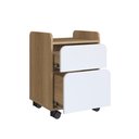 Ver imagem 6 de Gaveteiro Volante 2 Gavetas 40cm Hanover/branco Home Office Flexus Artesano