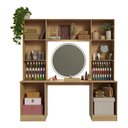 Ver imagem 5 de Mesa de Manicure Profissional com Estante 2 Portas 5 Prateleiras Smart Multimóveis MP6069 Madeirado
