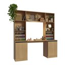 Ver imagem 1 de Mesa de Manicure Profissional com Estante 2 Portas 5 Prateleiras Smart Multimóveis MP6069 Madeirado