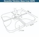 Ver imagem 5 de Ombrelone Lateral com Base Cruz Hdpe Cancún Rivatti 300 Cm (larg) Alumínio Capa Poliéster Fendi