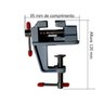 Mini Torno Morsa Mesa Bancada Aço Metal - 4