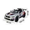 Mini Carro Elétrico Infantil Bmw M6 Gt3 12v Controle Remoto Licenciado Branca Importway Bw366 - 2