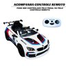 Mini Carro Elétrico Infantil Bmw M6 Gt3 12v Controle Remoto Licenciado Branca Importway Bw366 - 4